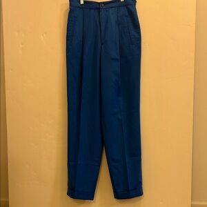 Ralph Lauren Women's Pleated Chinos in Bright Blue